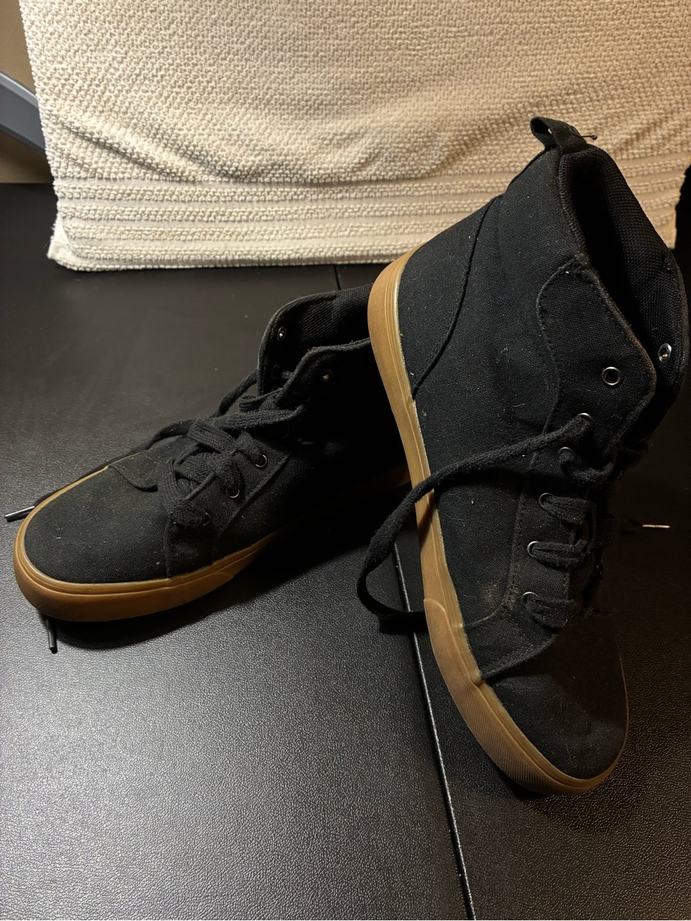 wonder nation Black High-Top Kids Boots with Gum Sole